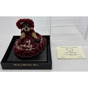 World of Miniature Bears Emily #941 by Tina Richardson COA LE NWT